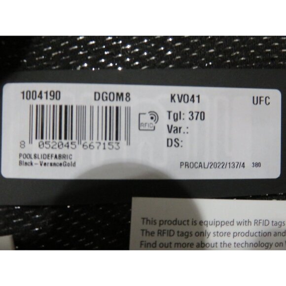 Versace Black with Gold Medusa Palazzo Slides Sandals sz 37 BRAND NEW WITH TAGS - Picture 7 of 15